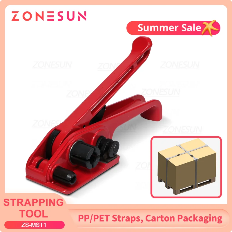 

ZONESUN ручной инструмент для обвязки, ручной Натяжной резак для 13-19 мм ПЭТ/ПП ремешков, картонных поддонов, стандартная упаковка