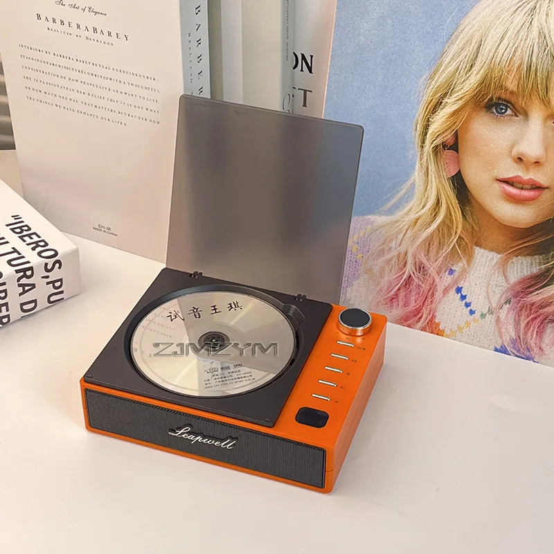 Портативный CD-плеер, беспроводные Bluetooth-динамики, FM-радио, музыкальный альбом, плеер, домашний CD-машина с экраном, перезаряжаемая (art.: 3920cf525c4e1) - 3920cf525c4e1