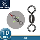 DNDYUJU, 10 шт., Вертлюги для рыбалки, Вертлюги для рыбалки, вращающиеся рыболовные снасти, аксессуары для рыболовных крючков