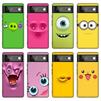cartoon funny face fundas for google pixel 6 pro soft tpu silicone coque for pixel 5 5a 5g pixel 6pro back cover cute phone case