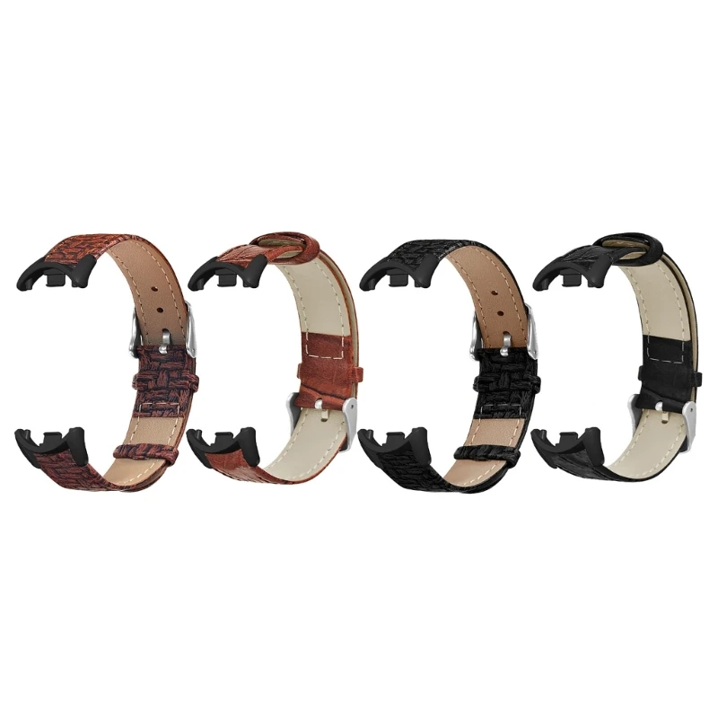 

D0UA Waterproof Wristband Compatible for Mi 8/8 Watch Bracelet Sport No-Gap PU Leather Band Anti-scratch Sweatproof Strap