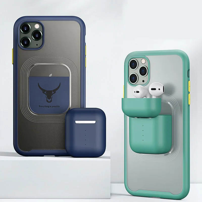 

Магнитный чехол для телефона с зарядным отсеком для Apple Iphone 7 8 PLUS 11 Pro Max, многофункциональный чехол синего, черного, красного цветов