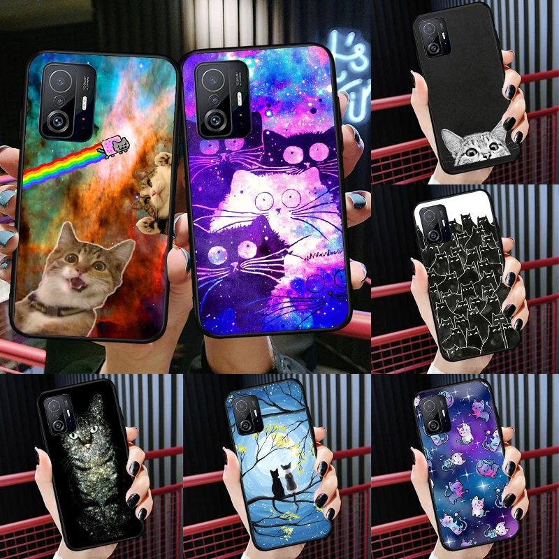 

Space Happy Cats Case For Xiaomi Mi 11T Pro 12 Mi 11 Lite Cover For POCO X4 Pro X3 GT F3 M3 M4 X3 Pro Cover