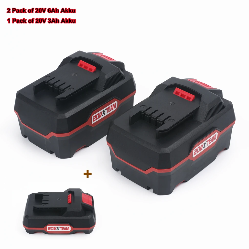 

3 Packs 20V Akku 6Ah/3Ah Li-Ion Battery for PAP20 A3, PAP 20 B3 for Parkside X 20V Team Series Cordless Power Tools, Free Ship