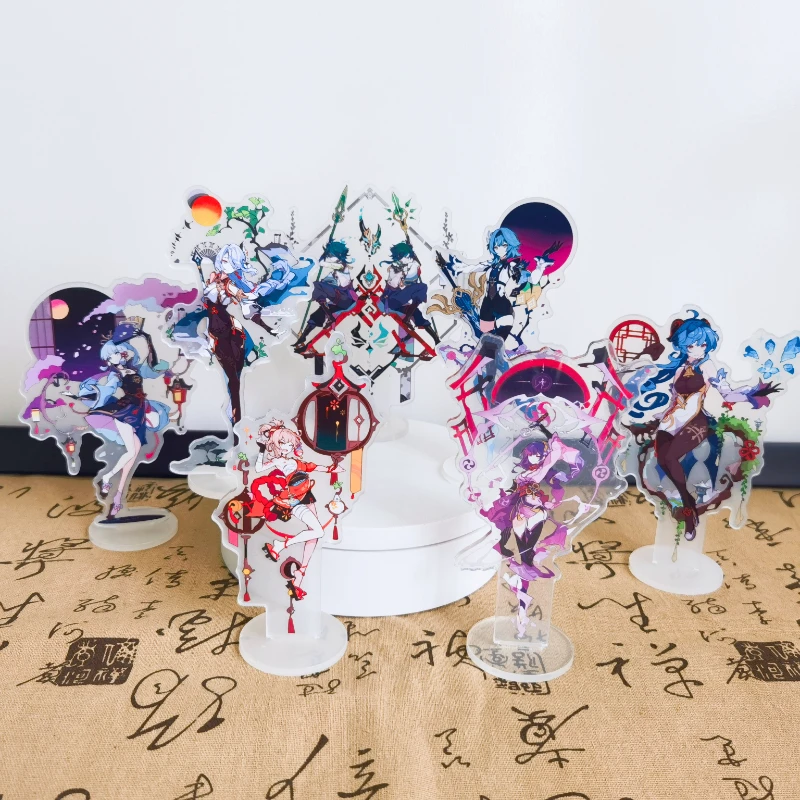 

Anime Genshin Impact Hutao Cosplay Tarot Series Acrylic Action Figure Xiao Nahida Stand Model Desk Decor Fans Collection Gift