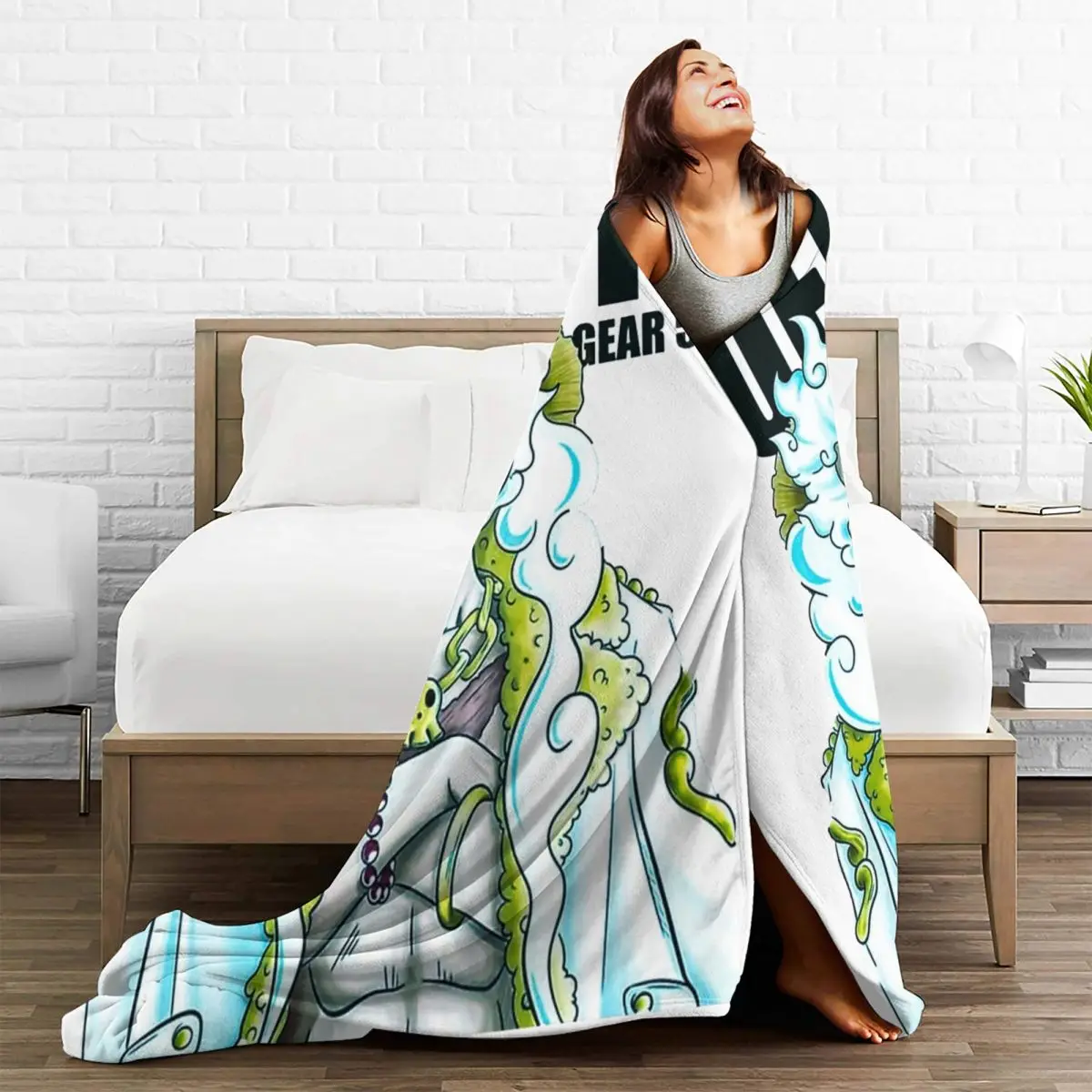 Фланелевое Одеяло Luffy Gear 5 шт. японское аниме домашнее покрывало на заказ 200x150 см