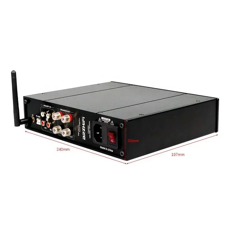 Фото В наличии BRZHIFI X10 Мощный цифровой усилитель с поддержкой APTX BT 5.0, TPA3251, PCM5102A, декодер HIFI, стерео аудиоусилитель, USB, RCA, DAC, 300W №2