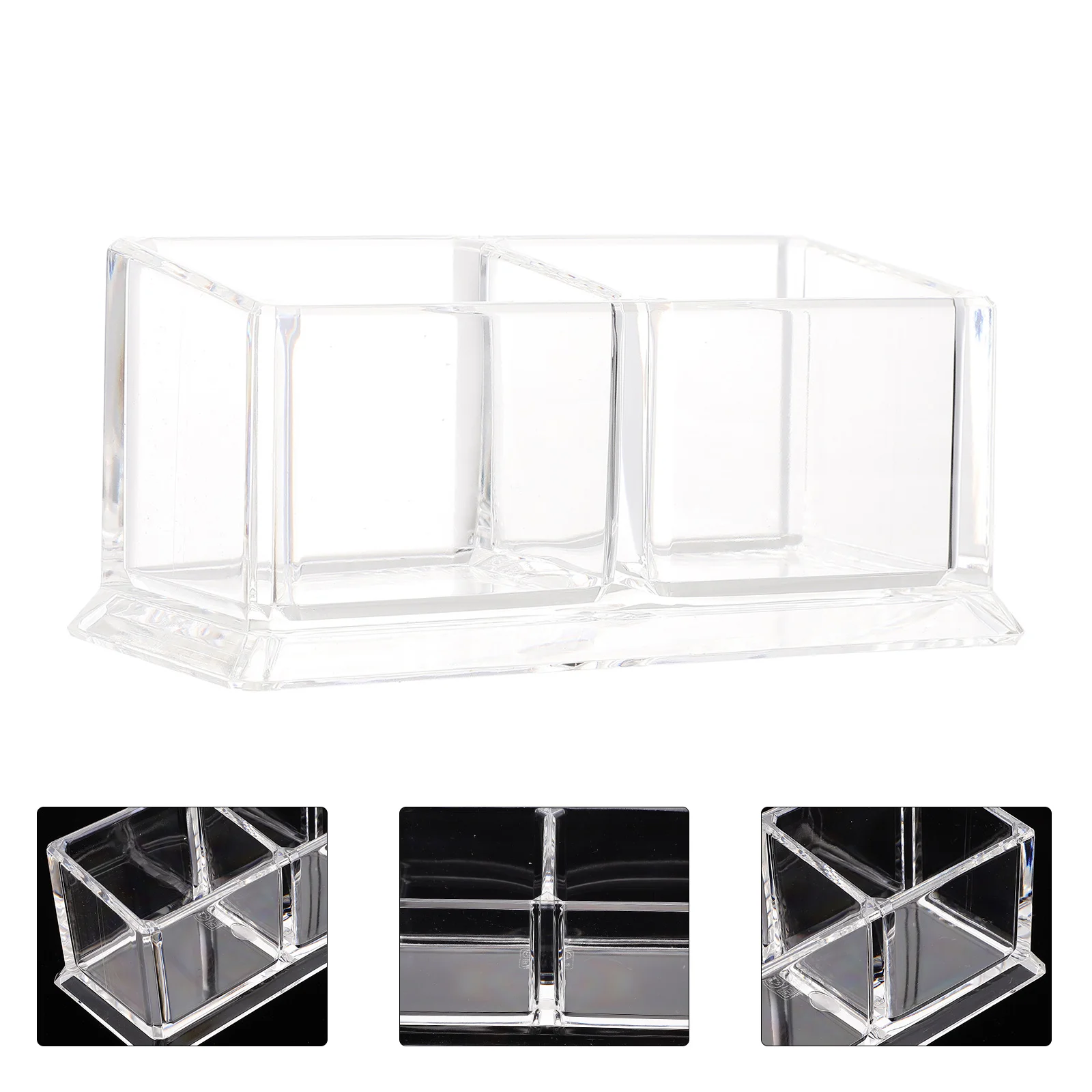 

Tea Organizer Box Holder Storage Coffee Packet Sugar Clear Acrylic Food Condiment Divided Countertop Kitchen Desktop Plastic