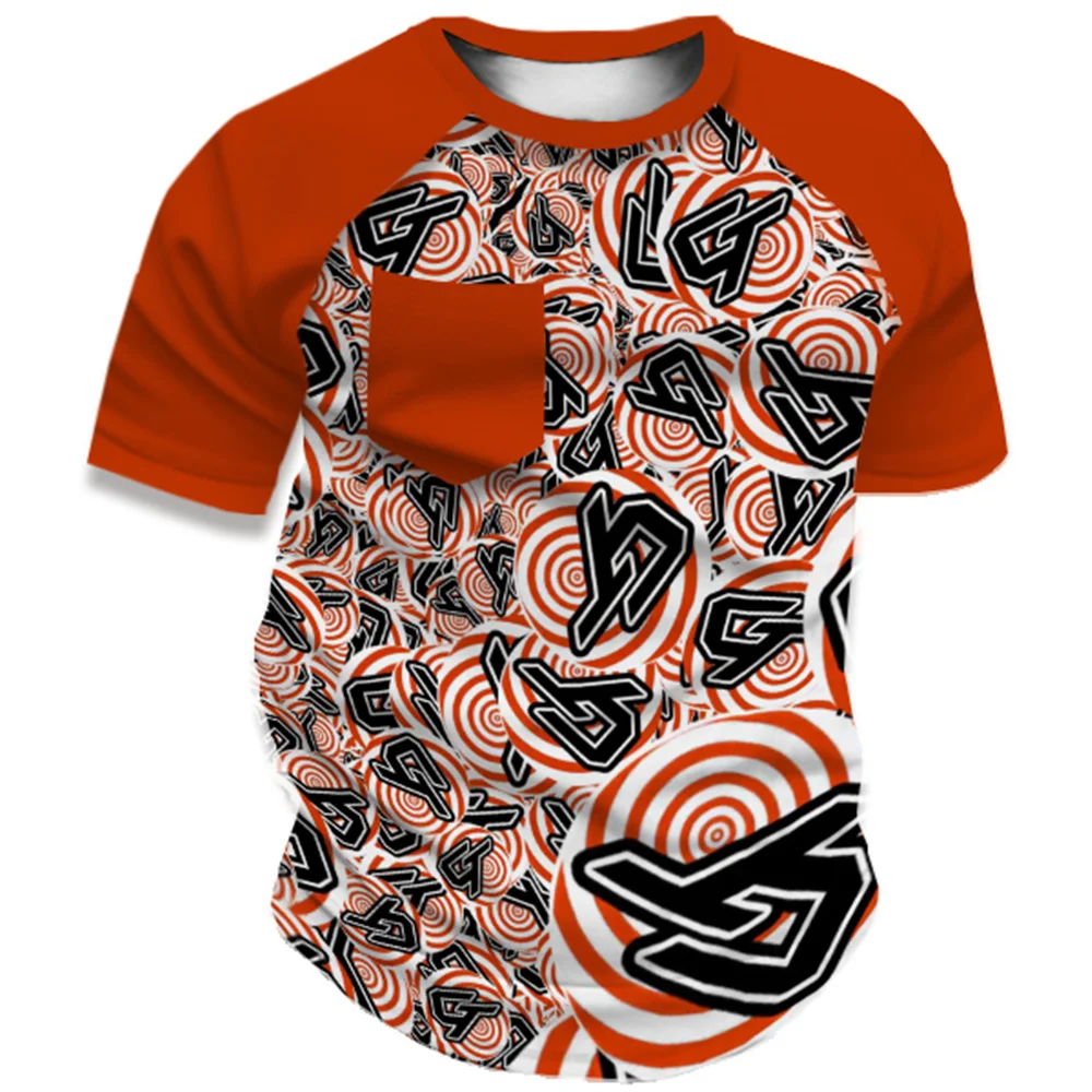 

New Design Top Pocket Color 3D Visual Pattern Printing T-Shirts Men's Women's High Quality Breathable Short Sleeves Kids Tops