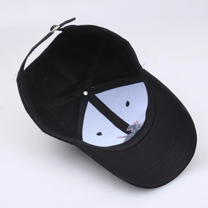 Женская и мужская Кепка с вышитыми надписями Модная хлопковая черная