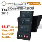 Автомагнитола Ownice 1 Din, 13,3 дюйма, 1920*1080, Android 10,0, для VW Touran 2016, GPS, аудиоплеер