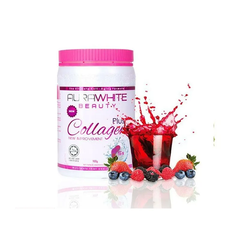 

900g AuraWhite Beauty COLLAGEN PLUS Reduces Acne blemishes Stretch Marks Whitening Skin Detox Anti Aging DHL EXPRESS
