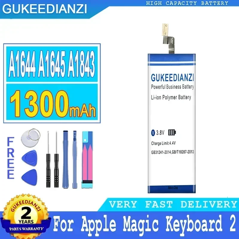 1300 мАч/2600 мАч A1644 A1645 A1843 A1672 A1657 аккумулятор для Apple Magic Keyboard2 Mouse 2 Wireless 020-00634 020-00633