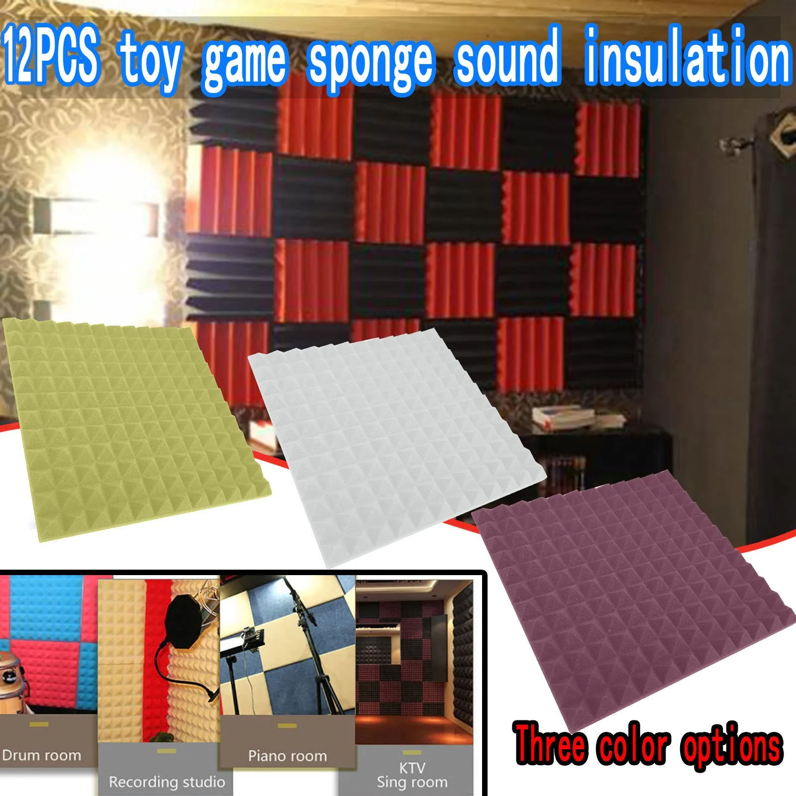 

Creative DIY Soundproof Practical Sponge 12PC Game Toy Sponge Music Indoor simulation home toy Pretend Play Rot