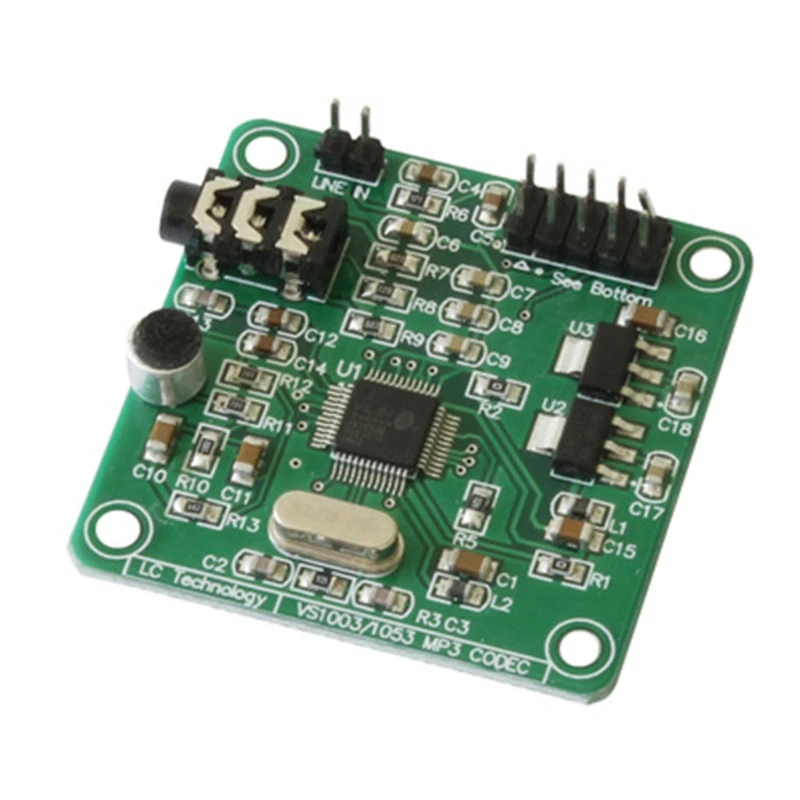 

Mp3-плеер R58A VS1053, Плата декодера для встроенного микрофона, интерфейс SPI, порт выхода OGG, линейный вход