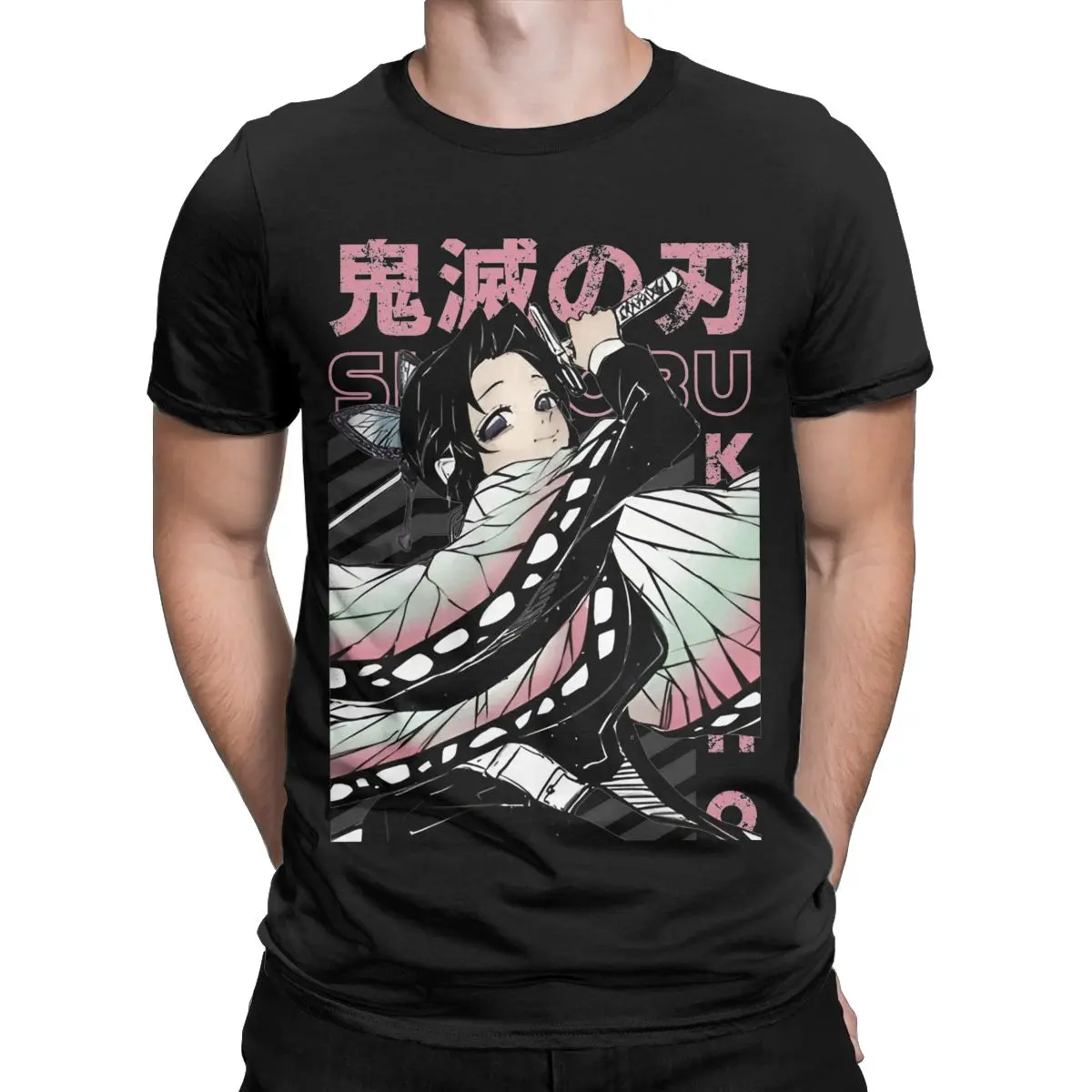 Мужские футболки Shinobu Kochoo Demoned Slayered винтажная хлопковая футболка с короткими