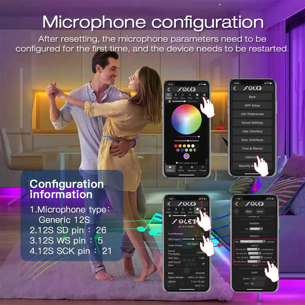 Мини-контроллер WLED ESP32 DC12-24V