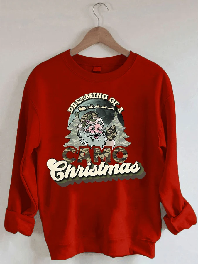 

Christmas Vintage Santa - Casual Round Neck Sweatshirt