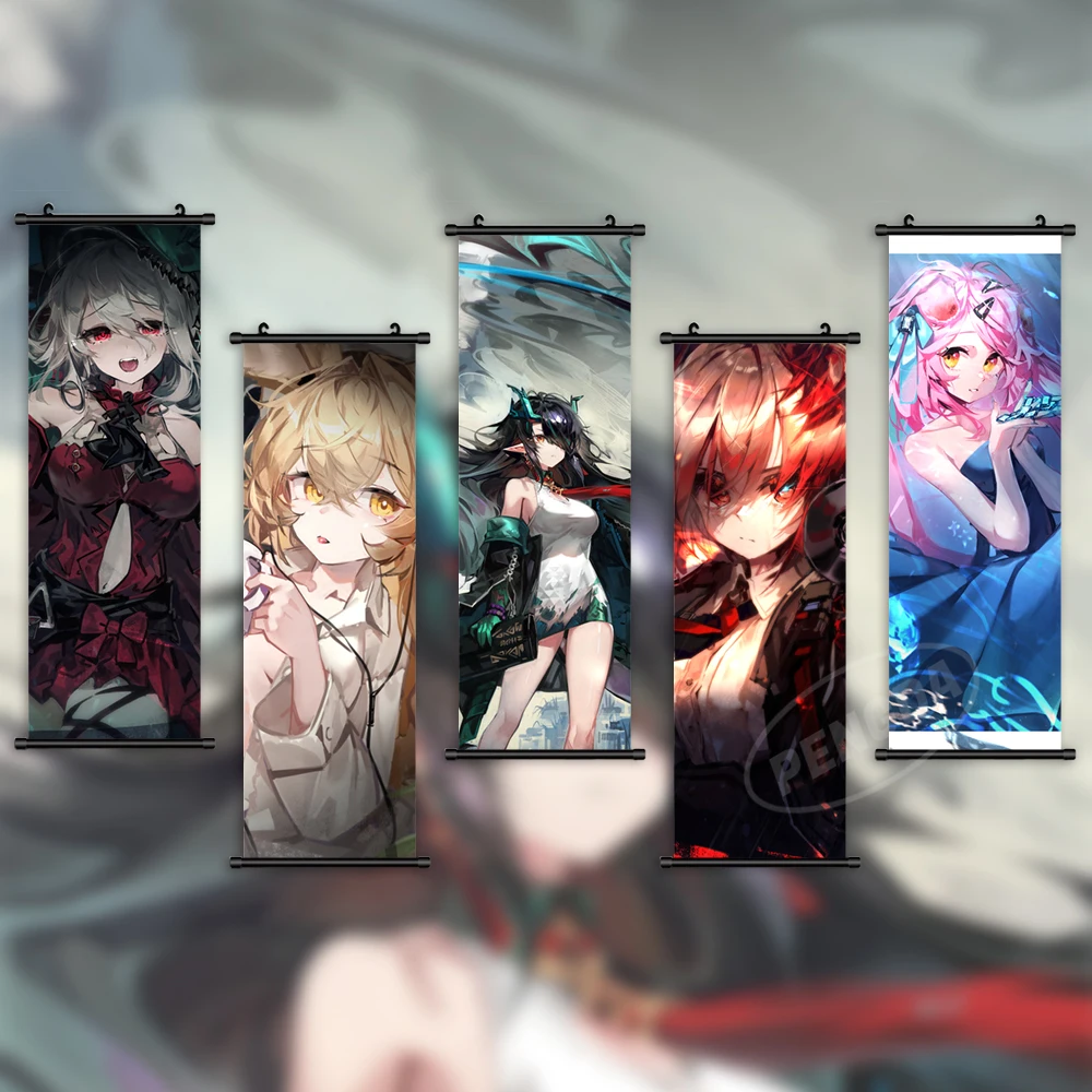 

HD Scrolls Arknights Canvas Print Goldenglow Picture Whislash Wall Art Fiammetta Painting Hanging Anime Poster Home Decoration