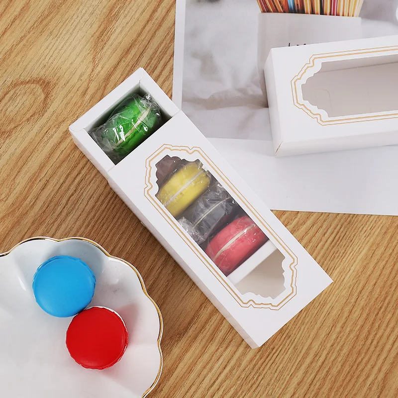 

10PCS Macaron Packing Box Beautifully Packaged Christmas Wedding Party Cake Storage Biscuit Paper Box Cake Decoration Gift Box