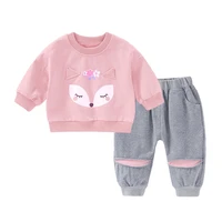 toddler spring autumn clothes set for girl coat animal children clothing 1 2 3 4 5 years girls sets cotton kids clothes girls
