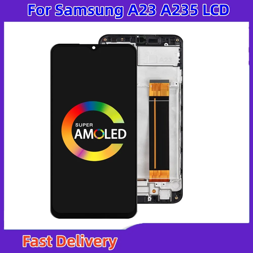 

Оригинальные Сотовые телефоны и аксессуары для Samsung Galaxy A23 4G A235 A235F ЖК сенсорный экран дигитайзер Замена с рамкой