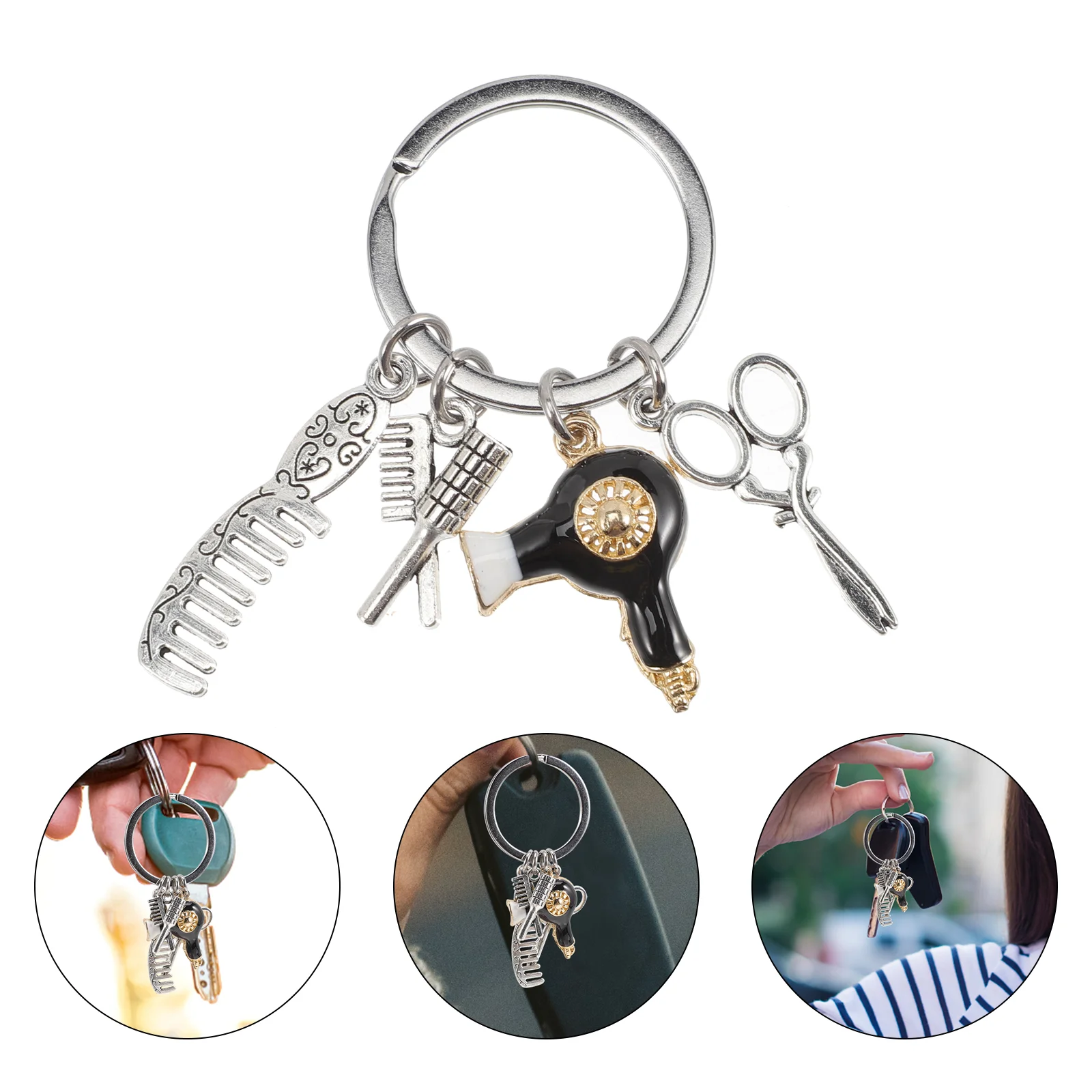 

Key Chain Hair Dryer Charm Keychain Hairstylist Gift Idea Hair Barber Gift Hair Stylist