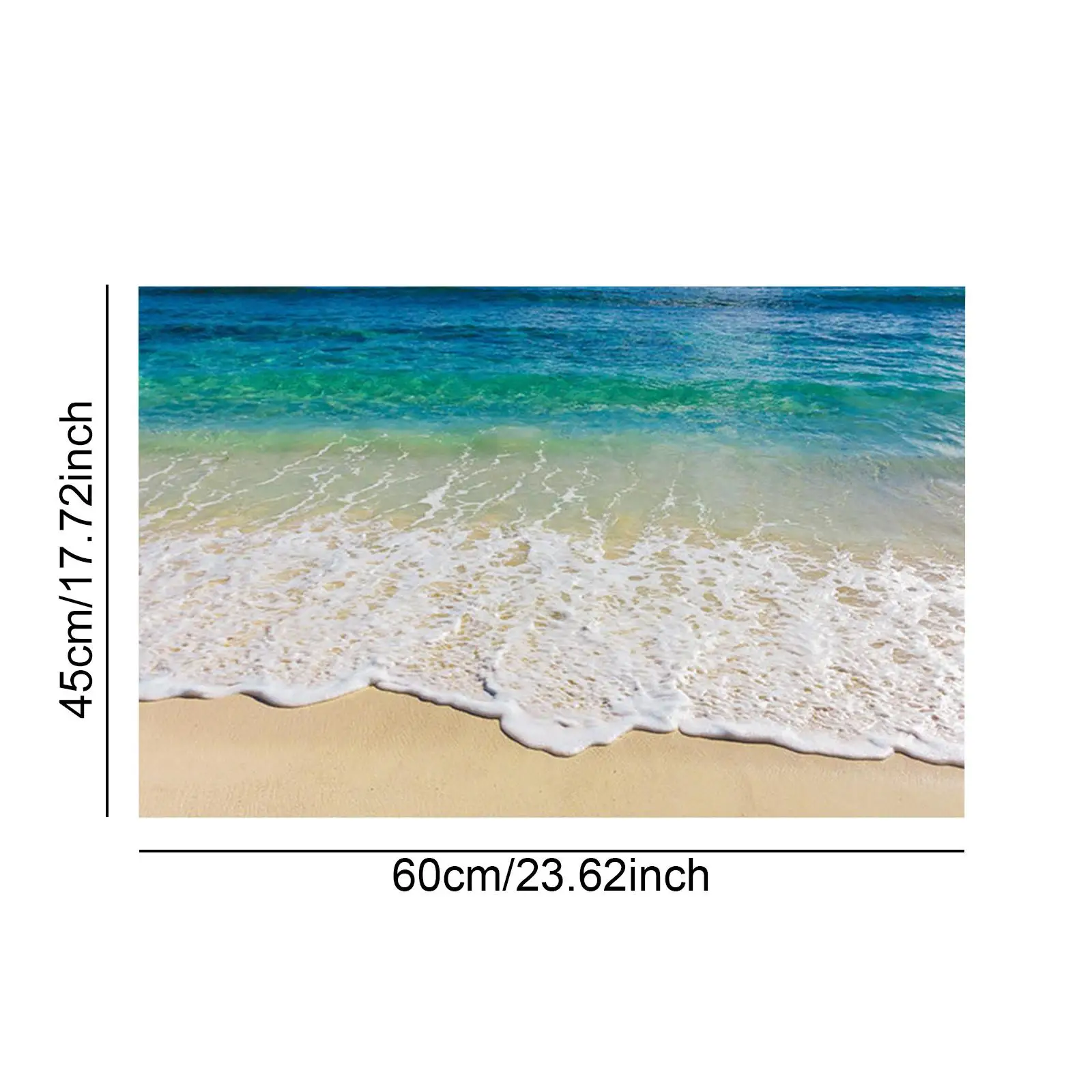 Настенные 3D наклейки с голубыми волнами 2 шт. украшение для стен океаническими