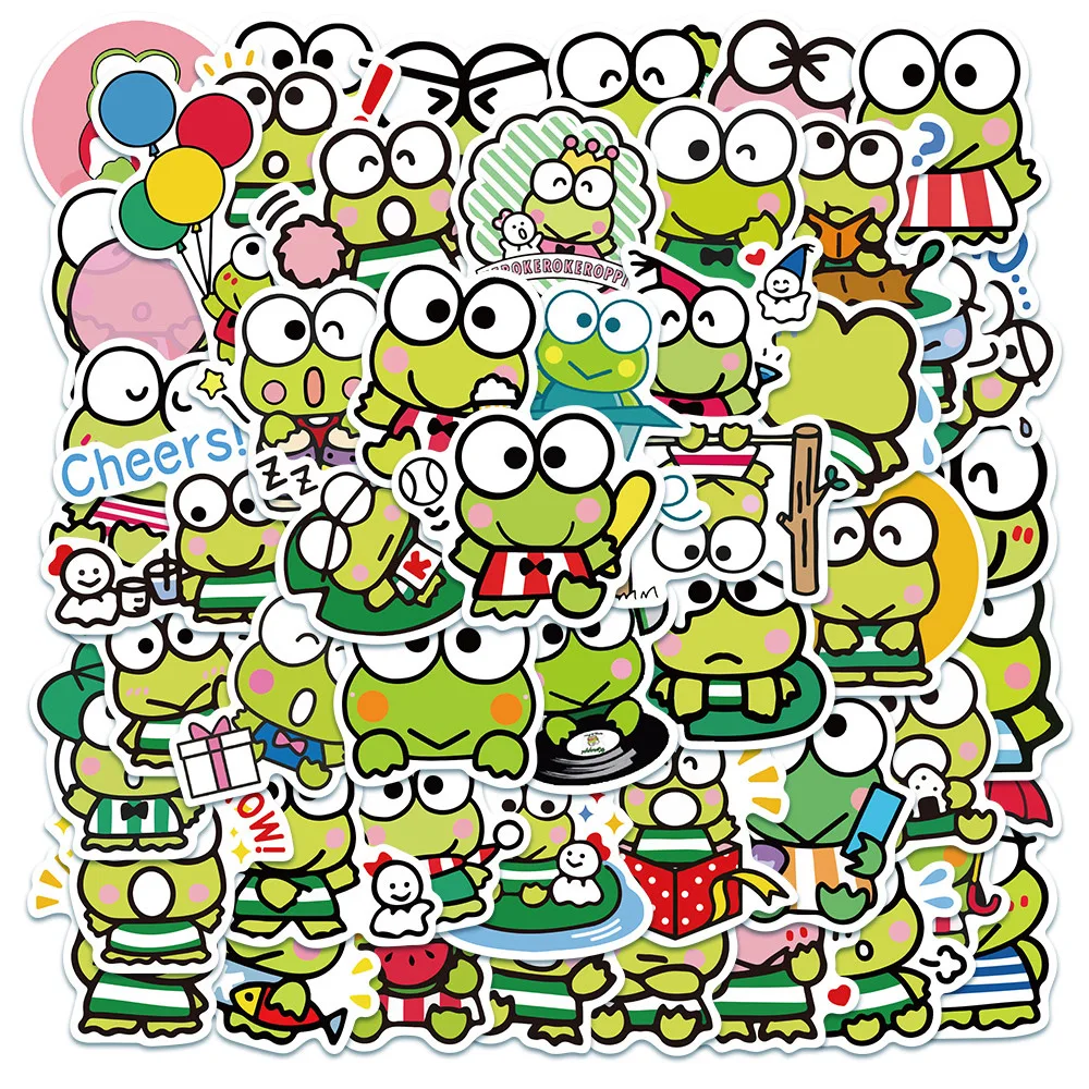 

10/30/50pcs KEROKERO KEROPPI Kawaii Stickers Animal Frog Decals Graffiti Luggage Water Bottle Car Cartoon Cute Sticker Packs