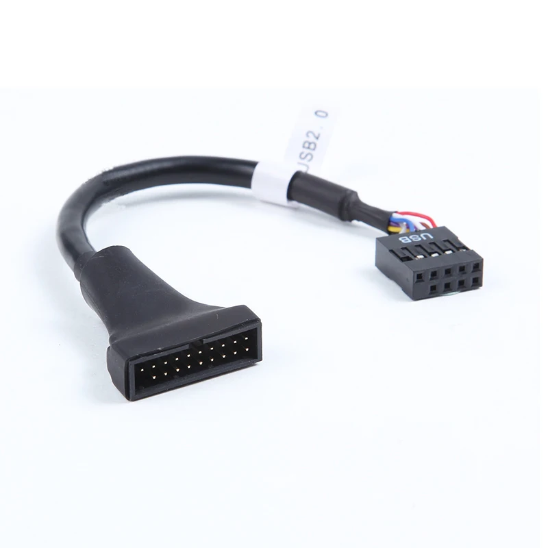 Фото Кабель-адаптер USB 3.0 на 2.0, 15 см, 20-контактный штекер на 9-контактный разъем для материнской платы, для ПК, для двухкамерных корпусов №2