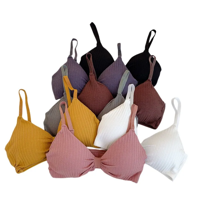 

Cotton Brassiere Comfort Padded Bra Top Female Bralette Seamless Underwear Wire Free Bras for Women Sexy Lingerie Push Up Bras