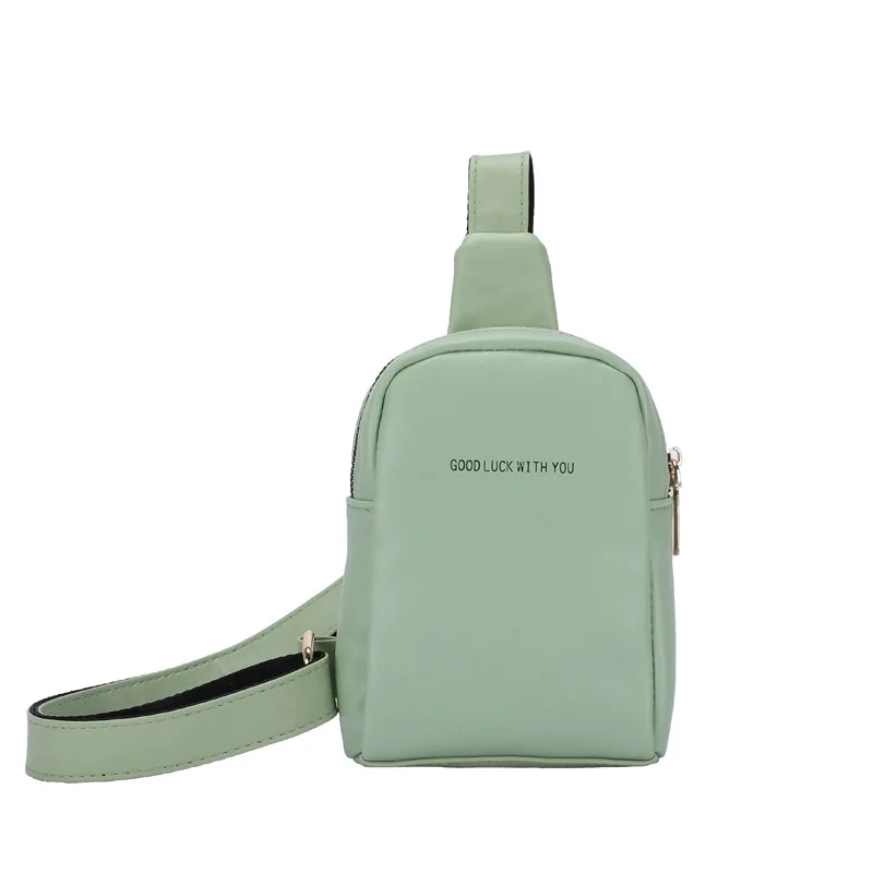 

2021 Kids Girls Good Luck With You cross body Messenger Bag Women Small Bag Street Travel PU Leather Chest Bag