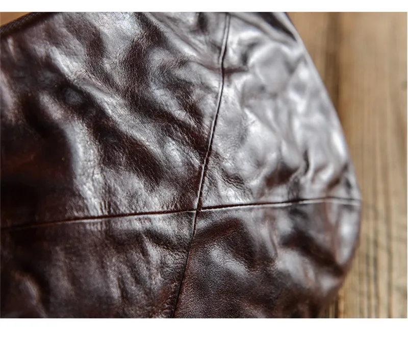 Vintage fashion designer natural genuine leather men's large-capacity chest bag outdoor weekend multi-function messenger bag