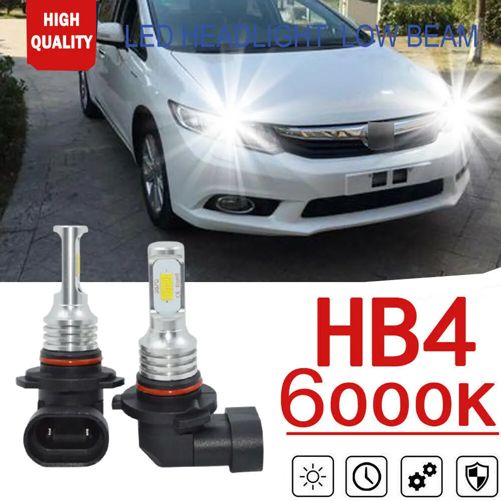 

2x70 Вт светодиодный ная лампа для фар 9006 для Honda Civic 2004-2013, ближний свет 6000K