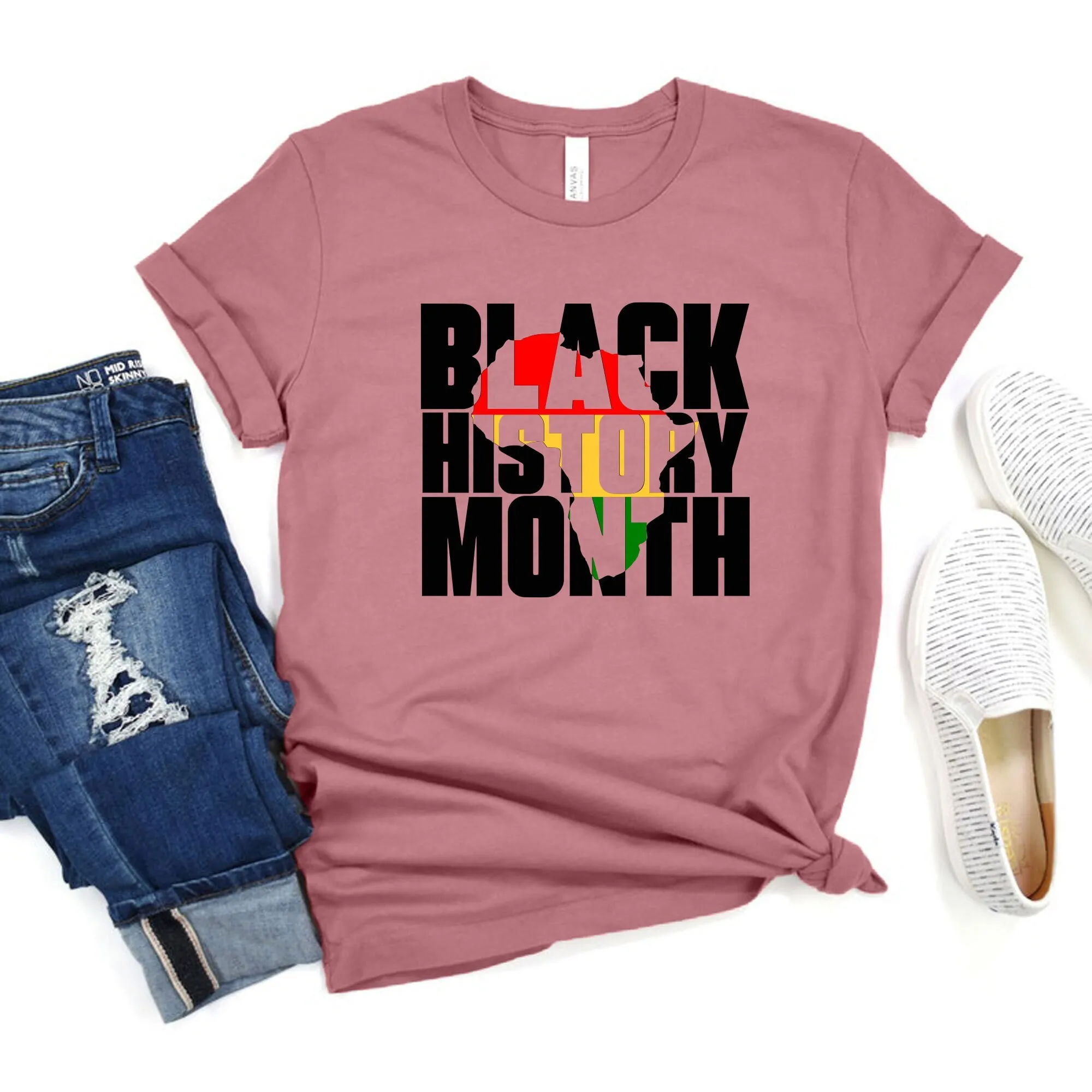 Черная футболка с изображением истории месяца живет материя сильная BLM женщина