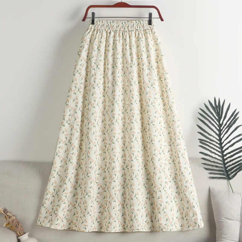 

Mid-Length High Waist Skirt Spring New Korean Fashion Faldas Mujer Moda Skirts Slight Strech All-Match Casual Dropshipping
