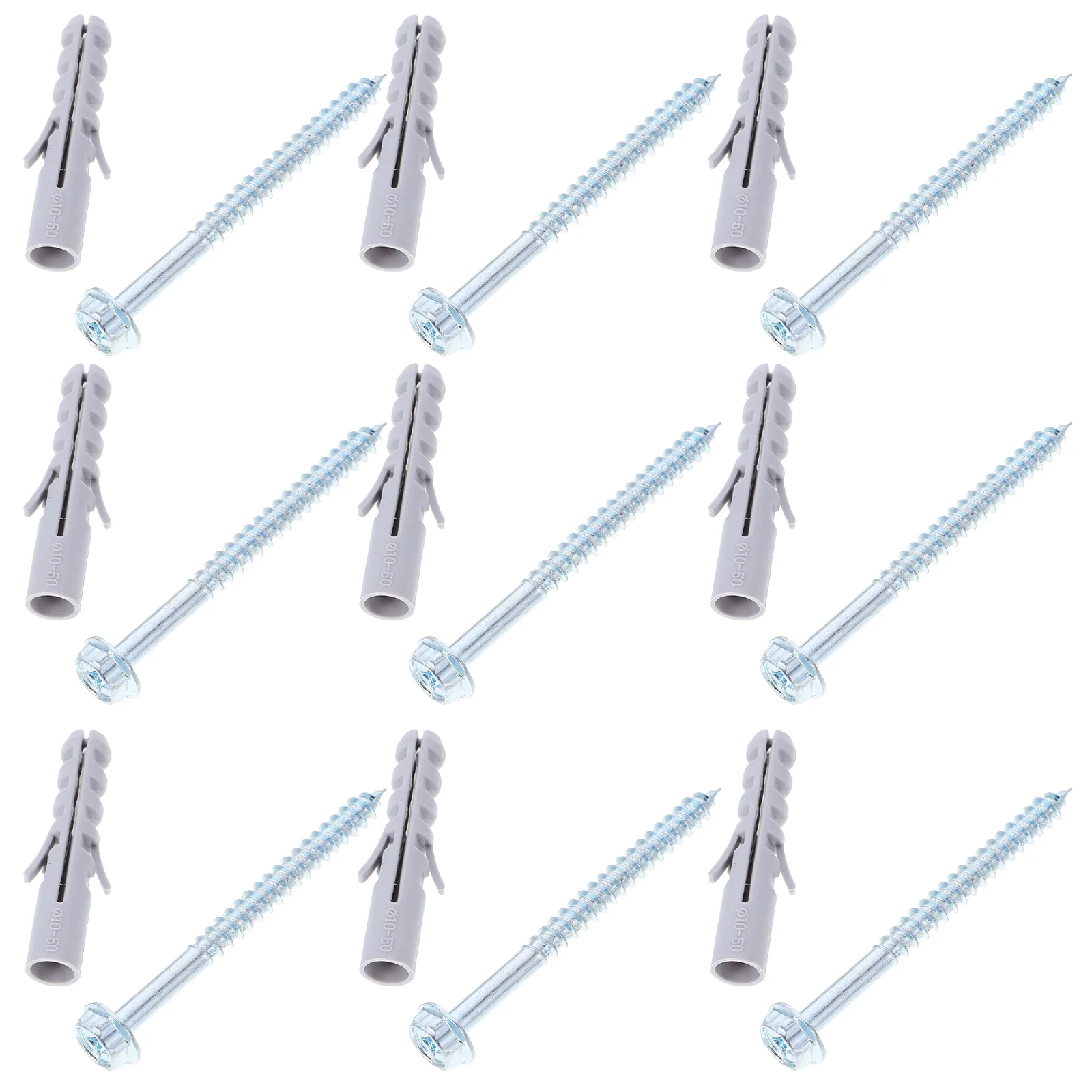 

10 Sets Hexagon Wall Bracket Exhaust Hood Screws Carbon Steel Mount Accessories