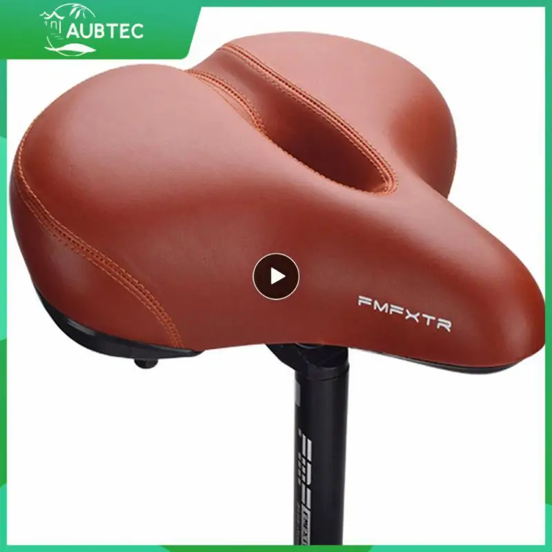 

New Mountain Bike Saddle Soft Thickened Sponge Plus Wide Comfortable Spring Shock Absorption Waterproof Wear-resistant Leather