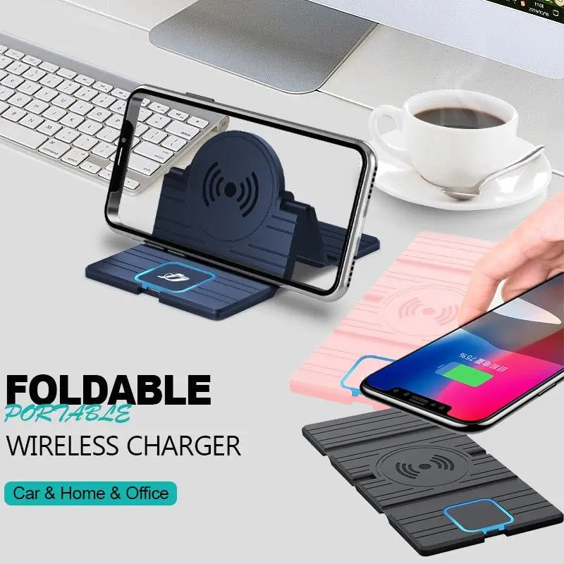 

Wireless Charger Board Pad Holder Universal Car Phone Holder STAND With CHARGER Double-sided Non-slip Fast Wireless Charger