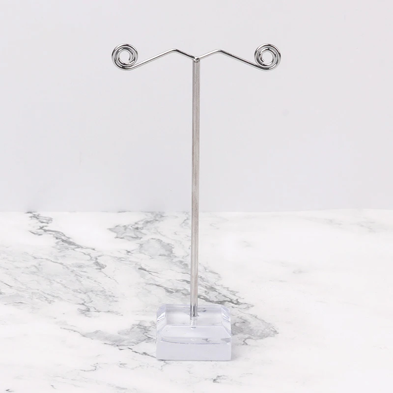 

Черная прозрачная акриловая стойка для ювелирных изделий, подставка для дисплея, Т-образные серьги-гвоздики, подставка для дисплея, органайзер, держатель, висячие серьги-кольца