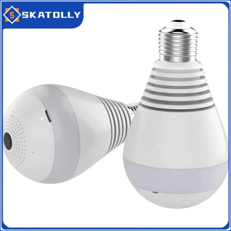 

2 In 1 Fisheye Bulb Camera Auto Tracking Remote Monitoring Led Light Bulb Night Smart Panoramic Ip Camcorder 1080p