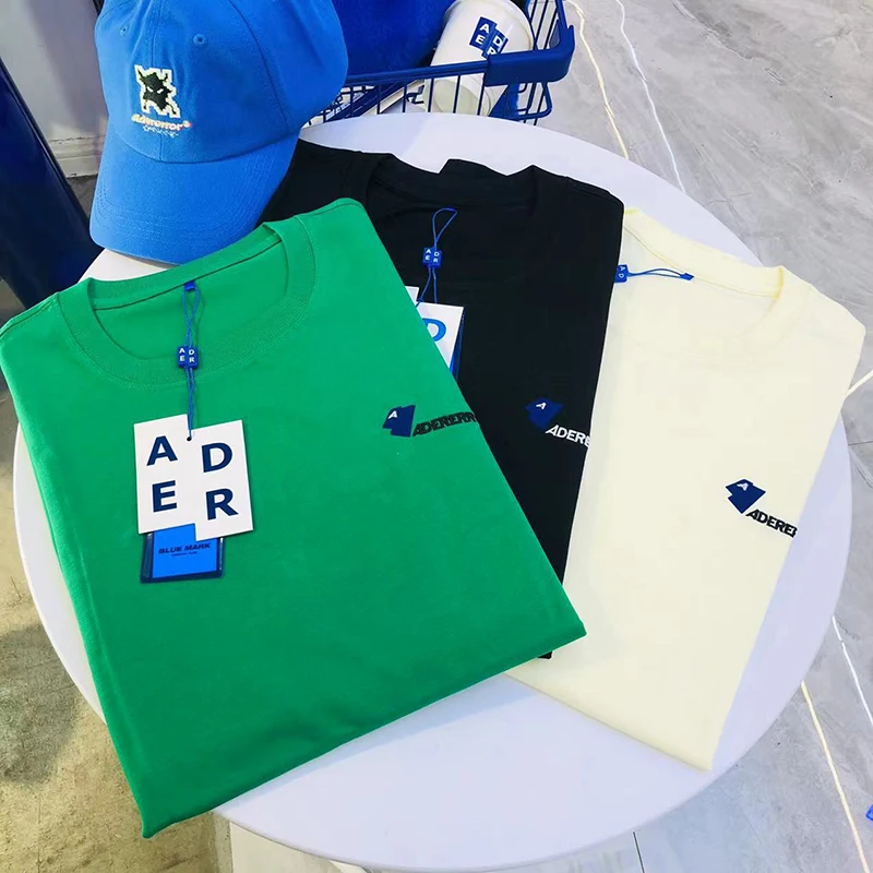ADER T Shirts Men Women 1:1 Logo Embroidery Irregular ERROR Couple Korean Tops Tee |