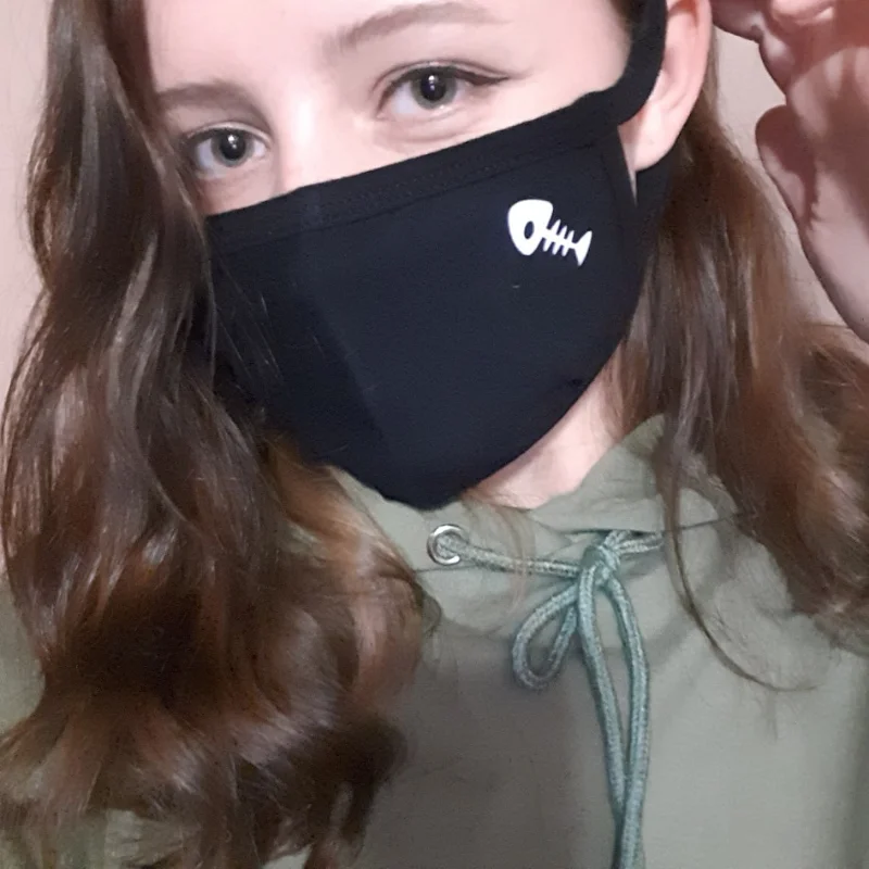 Мультяшная модная многоразовая маска для рта из хлопчатобумажной ткани с