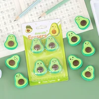4 cute cartoon avocado eraser set student prizes