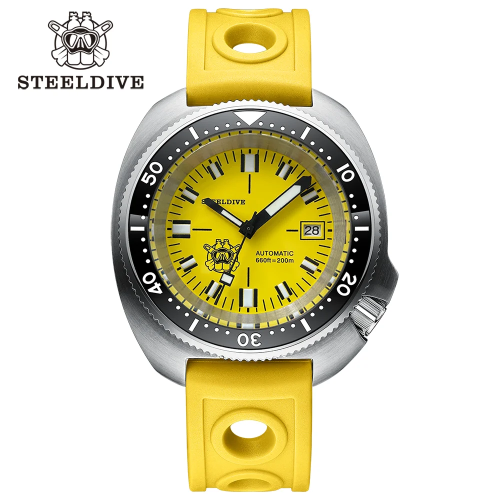 STEELDIVE Новые SD1974T 44 мм мужские часы водонепроницаемые 200 м супер светящиеся с
