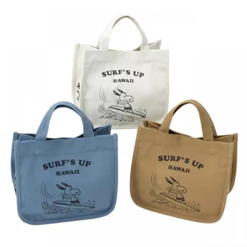 

3 style Snoopyed Cute Cartoon Handbag Versatile Handbag Multifunctional canvas Large bag Capacity Mommy bag Storage bag