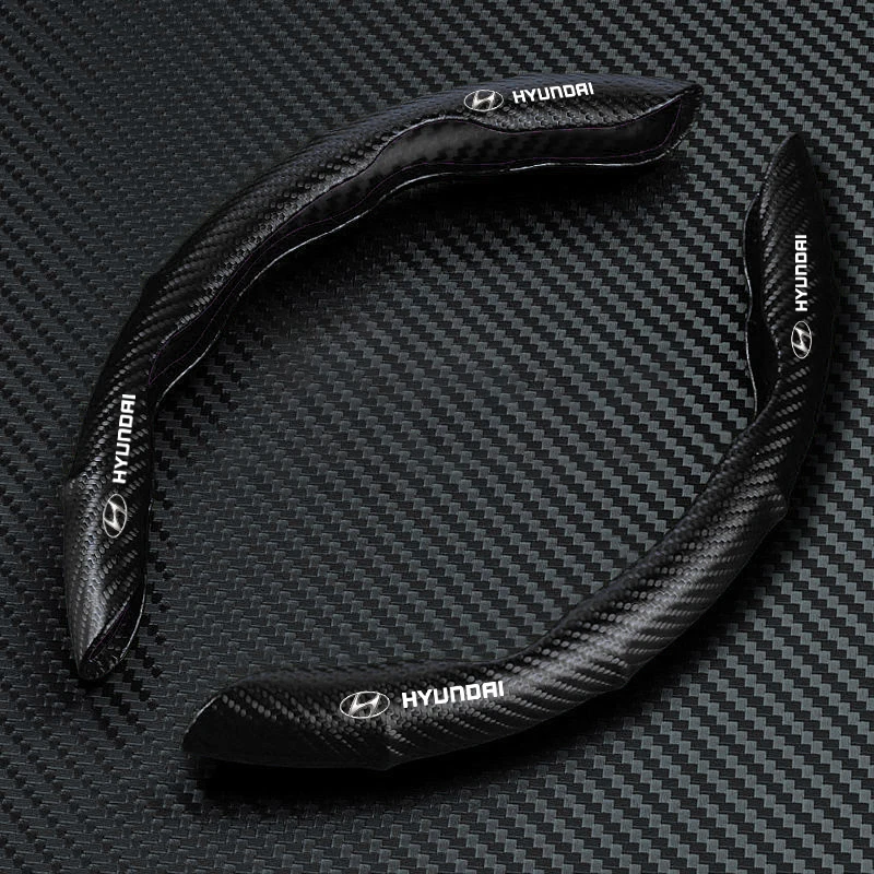

Ультратонкий нескользящий чехол из углеродного волокна для карт, чехол на руль автомобиля для Hyundai Fe Sonata Solaris Azera Creta IX25 IX35