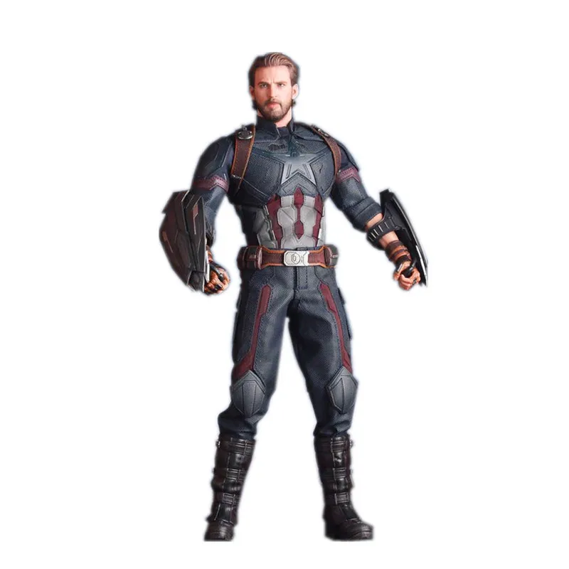 

Avengers Infinity War Captain America Anime Figure Bearded Steve Rogers High Quality Large Collection Action Figures Toy For Kid