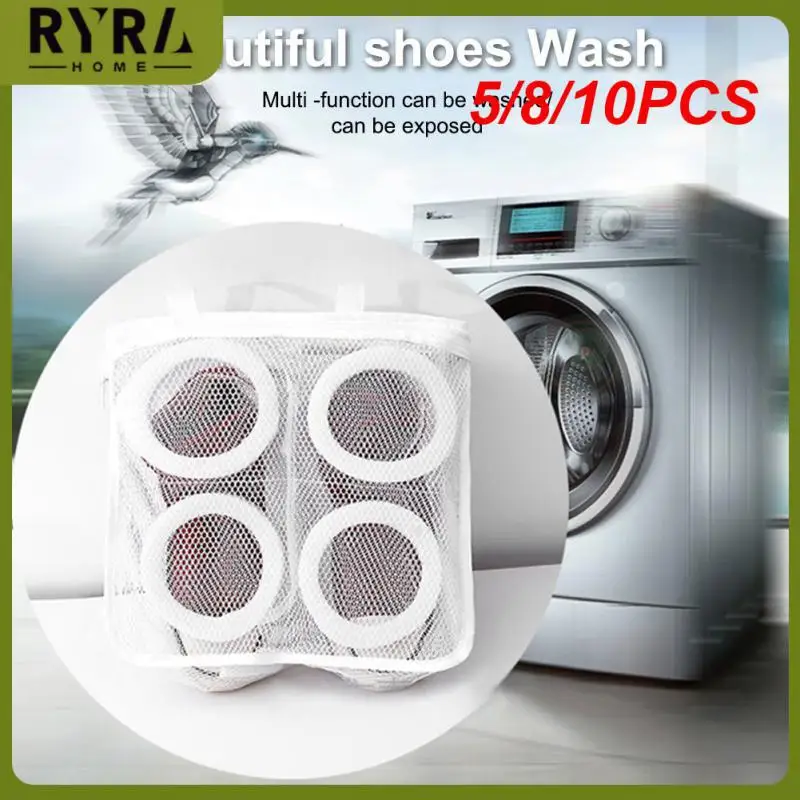 

5/8/10PCS Travel Zipper Laundry Bag Protective Clothes Storage Bags Portable Mesh Laundry Bag Anti-deformation