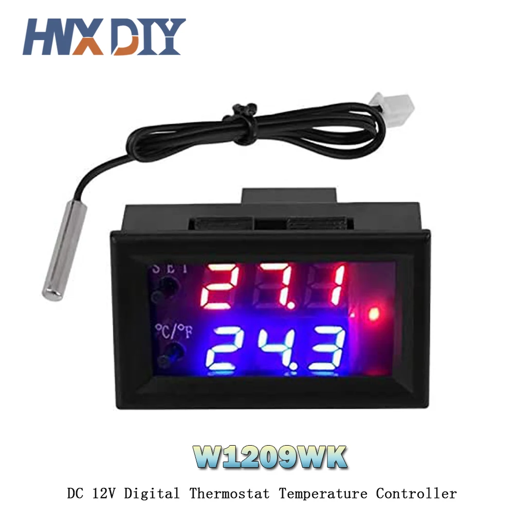 

DC 12V Digital Thermostat Temperature Controller Regulator Thermoregulator Incubator NTC Sensor W1209WK W1209 Switch Module